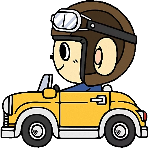 yaya, anime, autocollants, personnes de la voiture clipart