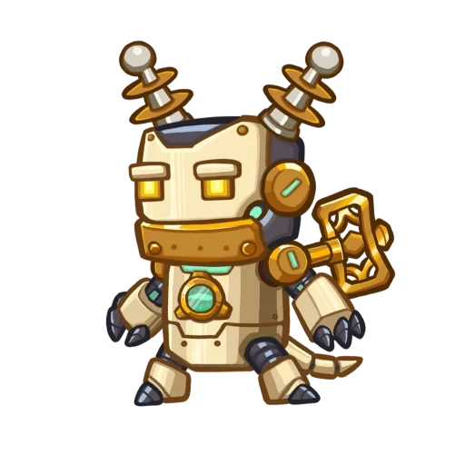 capture d'écran, robot vintage, robot steampunk, steamworld heist, illustration de robot