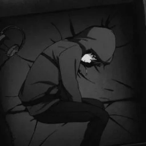аниме, темнота, sad аниме, грустные аниме, рисунки грустные аниме