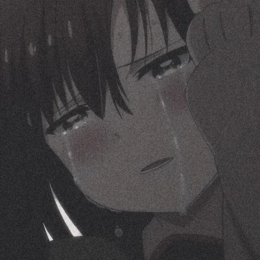 аниме, рисунок, грустные аниме, эстетика аниме плач, аниме грустные моменты