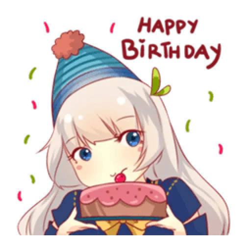 chicas de anime, feliz cumpleaños anime, feliz cumpleaños estilo de anime, cumpleaños de postales de anime