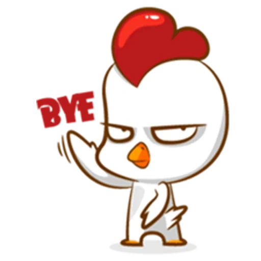 chicken sticker, chicken cartoon, chicken, cartoon chicken, sticker su