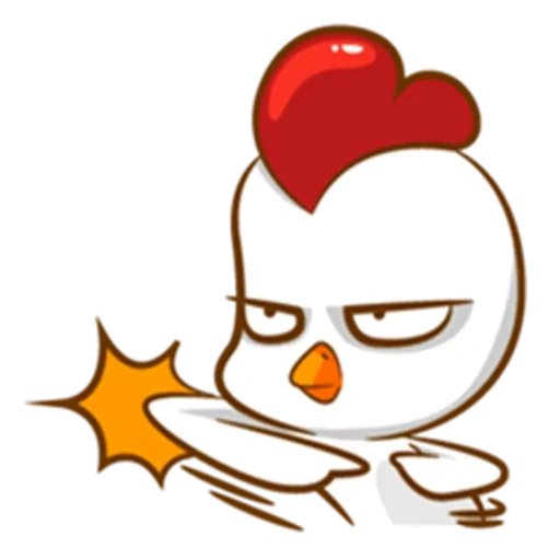 clipart, twitter, emblema pazzo polli, pollo, pollo