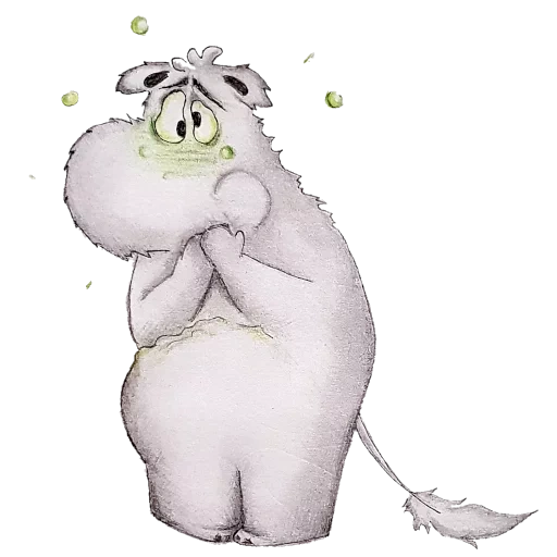 moomin, бегемот, бегемотик, слоник думает, довольный слон