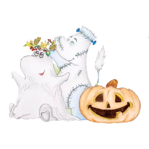 mumin, dia das bruxas, caro halloween, reginast777 halloween, design de cartões de halloween