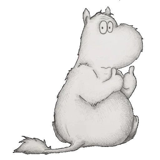 moomin, moomy-tolli, mummy troll, mumiy troll senza uno sfondo, mumiy troll little ippone