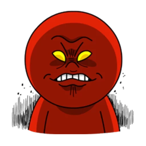 i ragazzi, arrabbiato, sorriso rosso malvagio, evil smiley animation, faccina sorridente