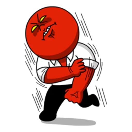 marah, male, angry, stupidity, tomato man