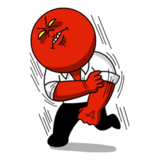 marah, hommes, fâché, stupidity, tomato man