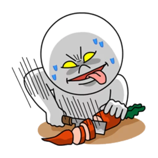 animation, line moon, the angry moon, smiley line, kakaotalk wallpapers