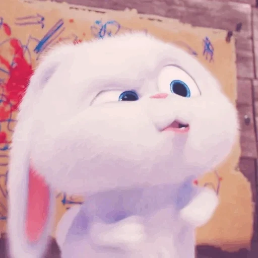 тайная жизнь, снежок кролик, снежка мультик, кролик снежок грустит, кролик снежок мультфильм