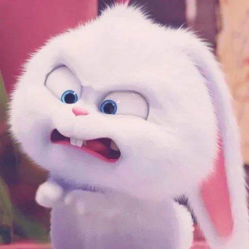 кролик снежок, кролик смешной, злобный кролик, кролик тайная жизнь, тайная жизнь домашних животных заяц снежок