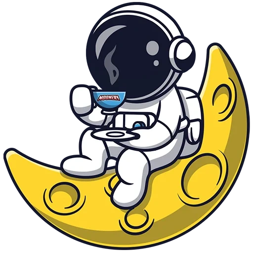 lovely astronaut, astronaut pattern, astronaut sticker, astronaut with transparent background