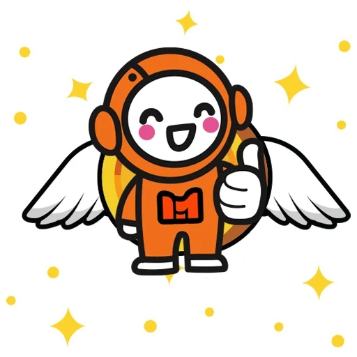 a toy, astronaut, robot icon, astronaut badge, github mascot in cosmos