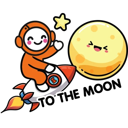 doge, clipart, for kids, cosmonaut rocket, illustrations are cute
