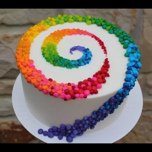 торт радугой, радужный торт, радужный тортик, торт радуга кремом чиз, разноцветный торт вид сверху