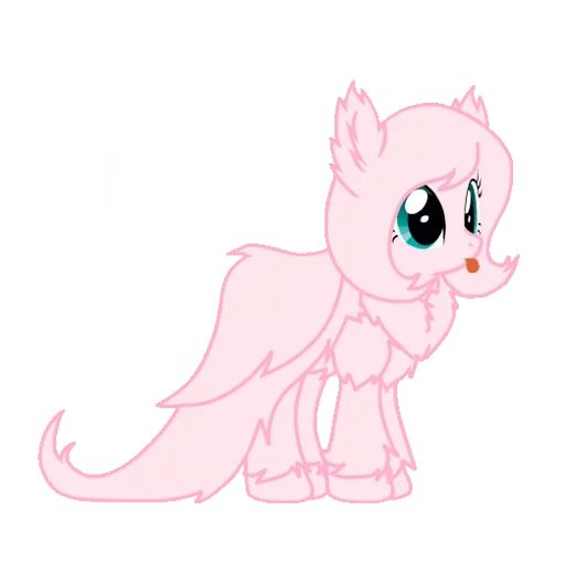 pony, pony chibi, pony is cute, fluffy puff, pink pony