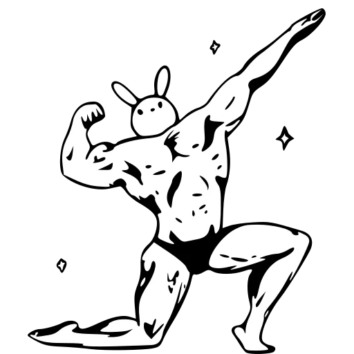 мускулистый мужчина, muscular man раскраска, бодибилдер вектор поднятыми руками