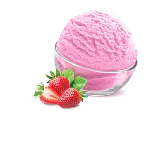 himbeereis, eisdrawbeer sorbet, rosa ball erdbeereis