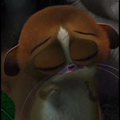 die katze, mort von madagaskar weint, die weinende motte madagaskar, madagaskar cartoon motte, madagaskar lemur klein
