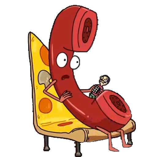 pizza, saucisse maléfique, bob l'éponge, vecteur intermédiaire américain, rick morty à la carte pizza