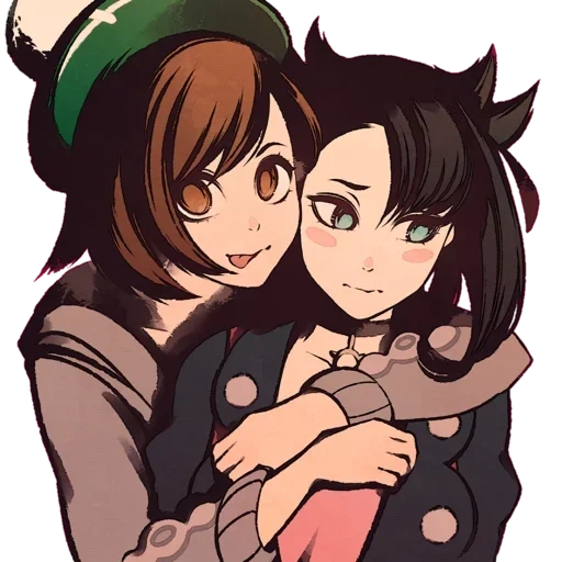 arte de animación, lindo anime, papel de animación, espada marnie pokemon y escudo yuri