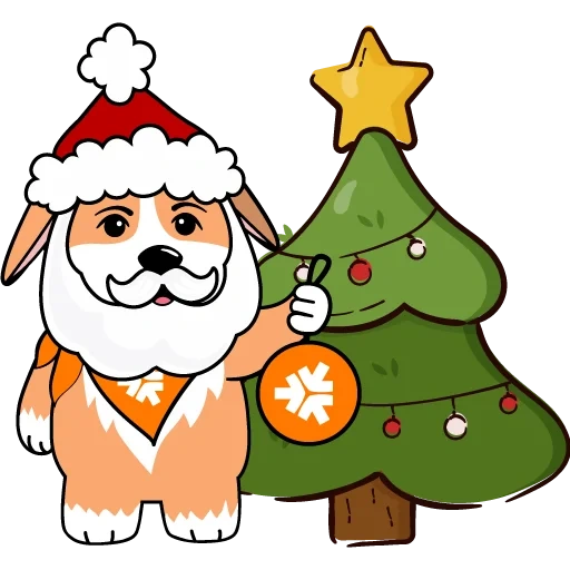 new year, santa claus, new year's drawings, new year's drawings of a christmas tree, new year's sticker santa claus