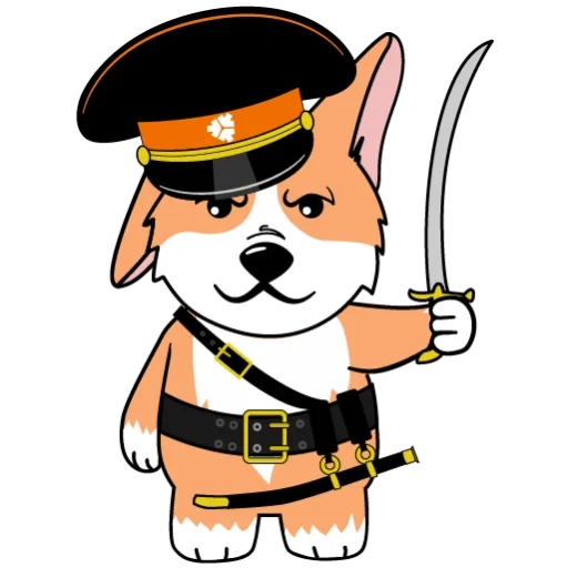 der corgi, aufkleber für corgi