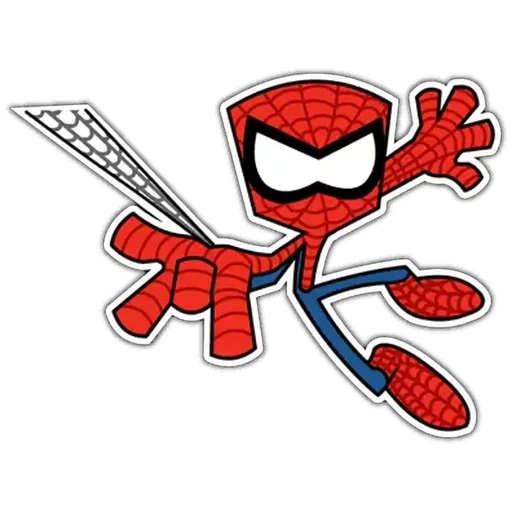 manusia laba-laba, man laba laba chibi, spider-man adalah kartun, pria itu adalah laba laba kartun, chibi heroes marvel pauk man