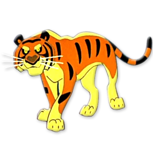 mowgli, tiger de desenho animado, tiger sherkhan disney, sherkhan tiger mowgli, cartoon de tiger sherkhan