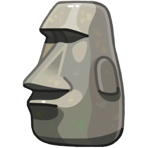 expression stone, expression statue, moai stone emoji, animated emoji, blurred image