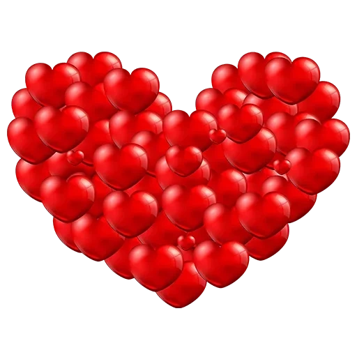 шары сердца, сердце красное, шар сердце красное