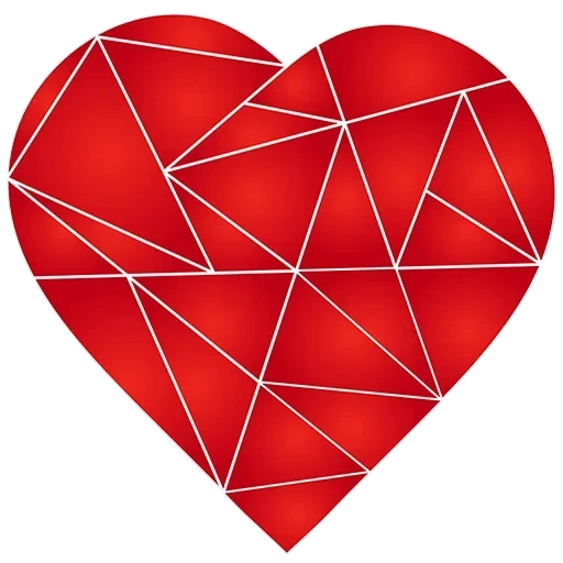 сердце, красное сердце, сердце клипарт, геометрические фигуры сердце, геометрический золотой рисунок сердце