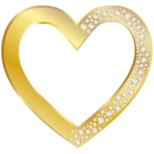 сердце золотое, сердечко золотое, золотая рамка сердце, сердце золотой каймой, сердечко золотая рамка