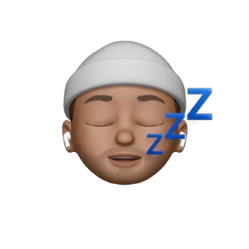 cara, asiático, humano, iphone emoji, memoji tiene sueño