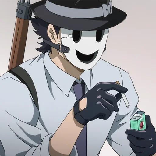 máscara de anime, personagens de anime, yuka makoto sniper, anime de máscara de atirador de elite, sr sniper tenkuu shinpan
