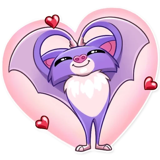 heart, betsy mouse, lovers, bat