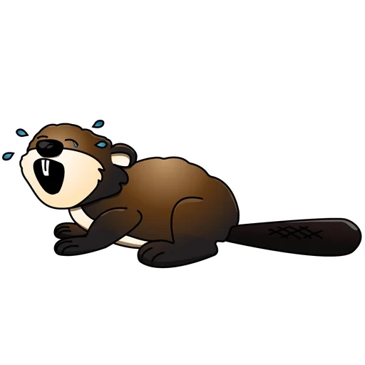 gatto, beaver, panda deb, castoro marrone, cartoon del castoro