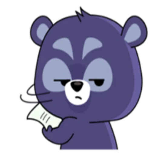 anime, beruang perawatan, bear clipart, beruang yang cermat, perawatan beruang ungu