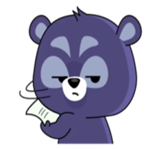 anime, ursos de cuidado, urso clipart, ursos cuidadosos, care bears roxo