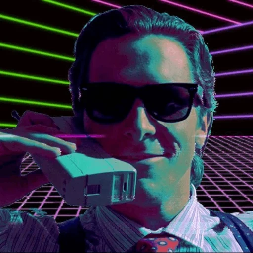 problème, vaporwave, glitch esthétique, christian bale american psycho