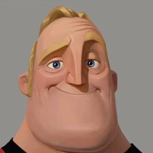 pai da super família, super família bob parr, o sr main é muito divertido, sr incredible becoming uncanny meme, sr super family model exception