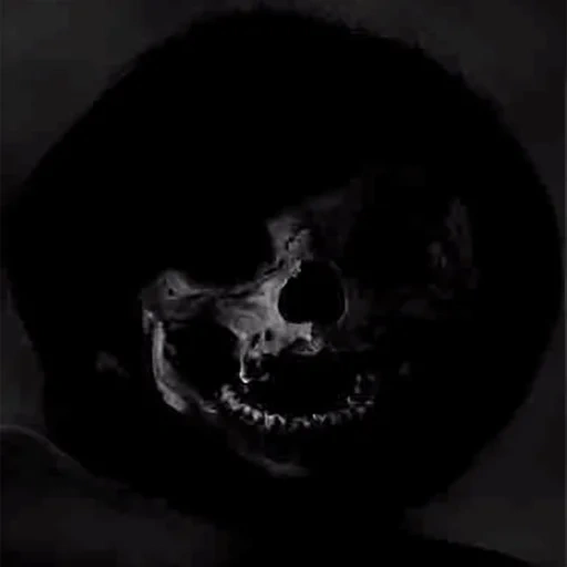 siz, scull, darkness, a terrible face, a terrible skull