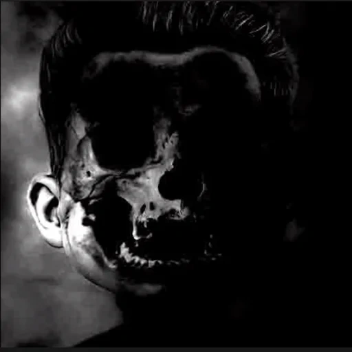 siz, profil, dark, crâne de chicano, black skull