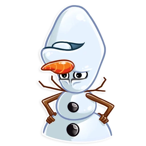 olaf, schneemann olaf, snowman olaf aufkleber