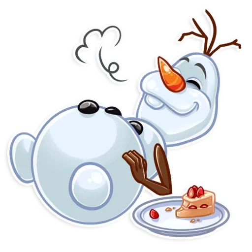 olaf, watsap olaf, hati yang dingin adalah olaf, stiker snowman olaf