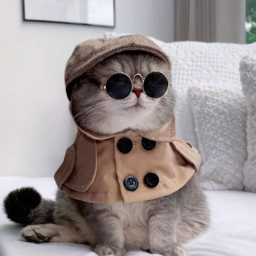 gatto, gatto alla moda, un sigillo alla moda, fashion cat benson