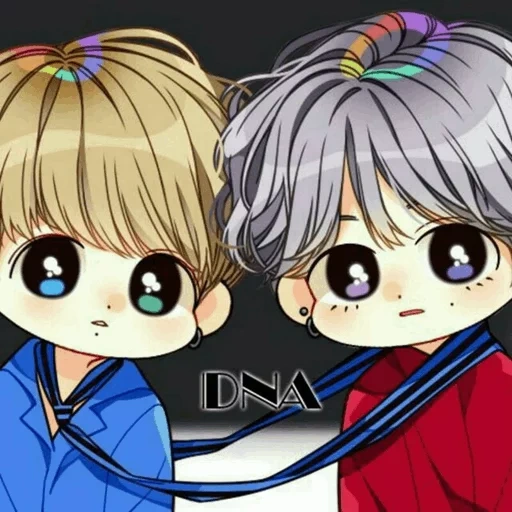 бтс чиби, bts fanart, bts чиби 2020, bts vkook чиби, бтс yoonmin chibi