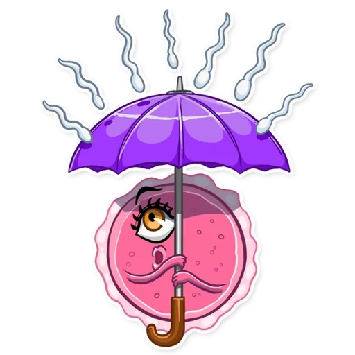 стикер мистер зоид, розовый зонтик, зонтики, зонтик рисунок, зонт мультяшный