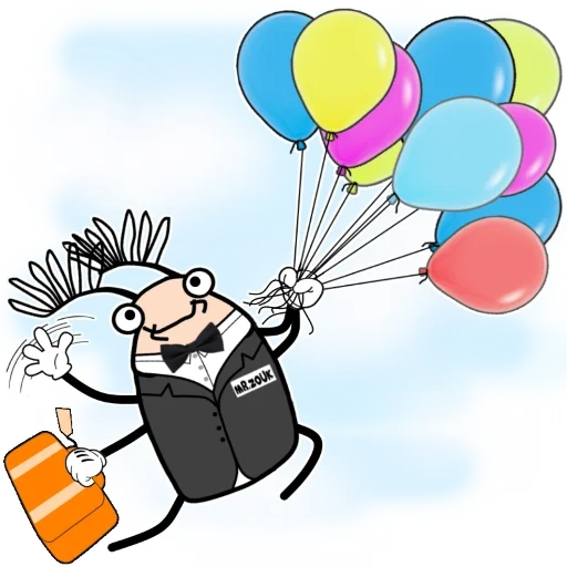 beetle, mr beetle, balloon, balloon illustration